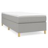 vidaXL Bed Frame without Mattress Light Grey Twin Fabric (US Only)