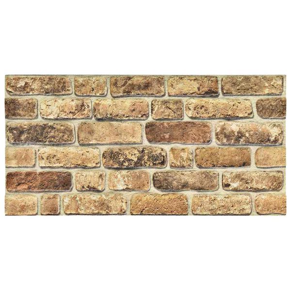 vidaXL 3D Wall Panels with Dark Sand Brick Design 10 pcs EPS