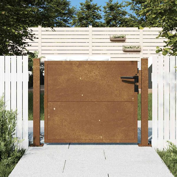 vidaXL Garden Gate 100x100 cm Corten Steel