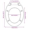vidaXL Soft-Close Toilet Seat Quick Release Beige Oval