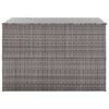 vidaXL Garden Storage Box Grey 150x100x100 cm Poly Rattan
