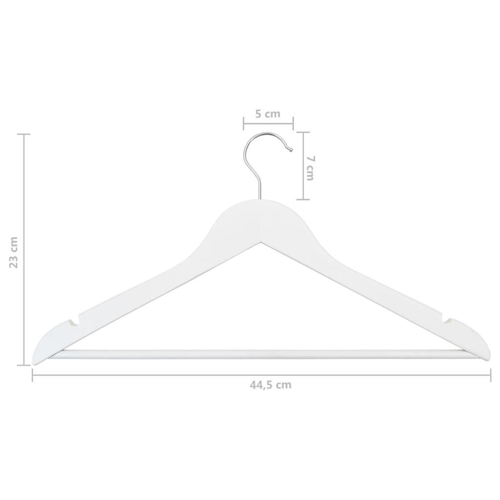 vidaXL 20 pcs Clothes Hanger Set Non-slip White Hardwood