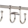 vidaXL Luggage Rack with Coat Hangers & Mirror Wall Mounted Aluminium