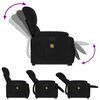 vidaXL Electric Stand up Massage Recliner Chair Black Microfibre Fabric