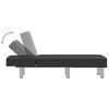 vidaXL Chaise Longue Black Faux Leather
