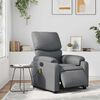 vidaXL Electric Massage Recliner Chair Grey Faux Leather
