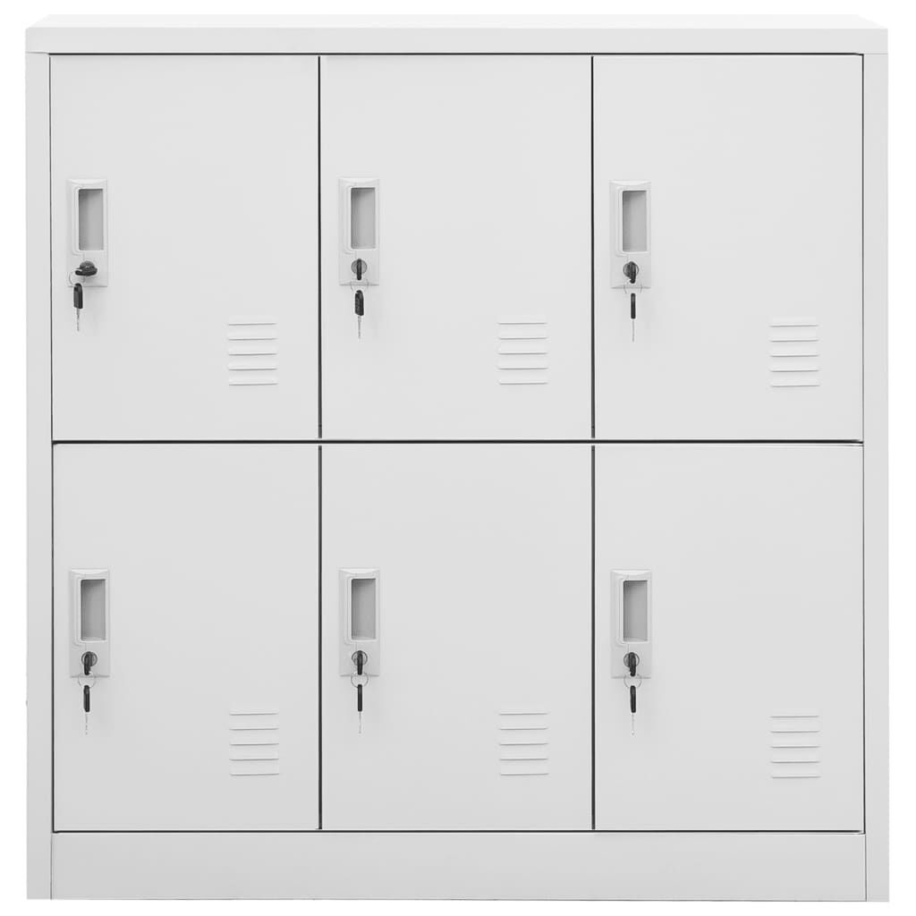 vidaXL Locker Cabinet Light Grey 90x45x92.5 cm Steel