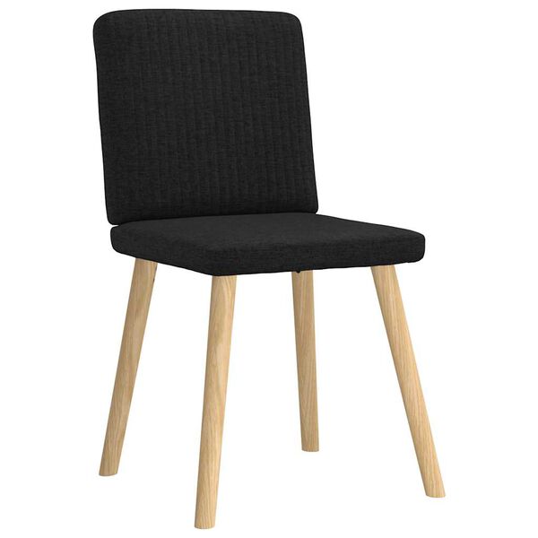 vidaXL Dining Chairs 4 pcs Black Fabric