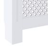 vidaXL MDF Radiator Cover White 205 cm