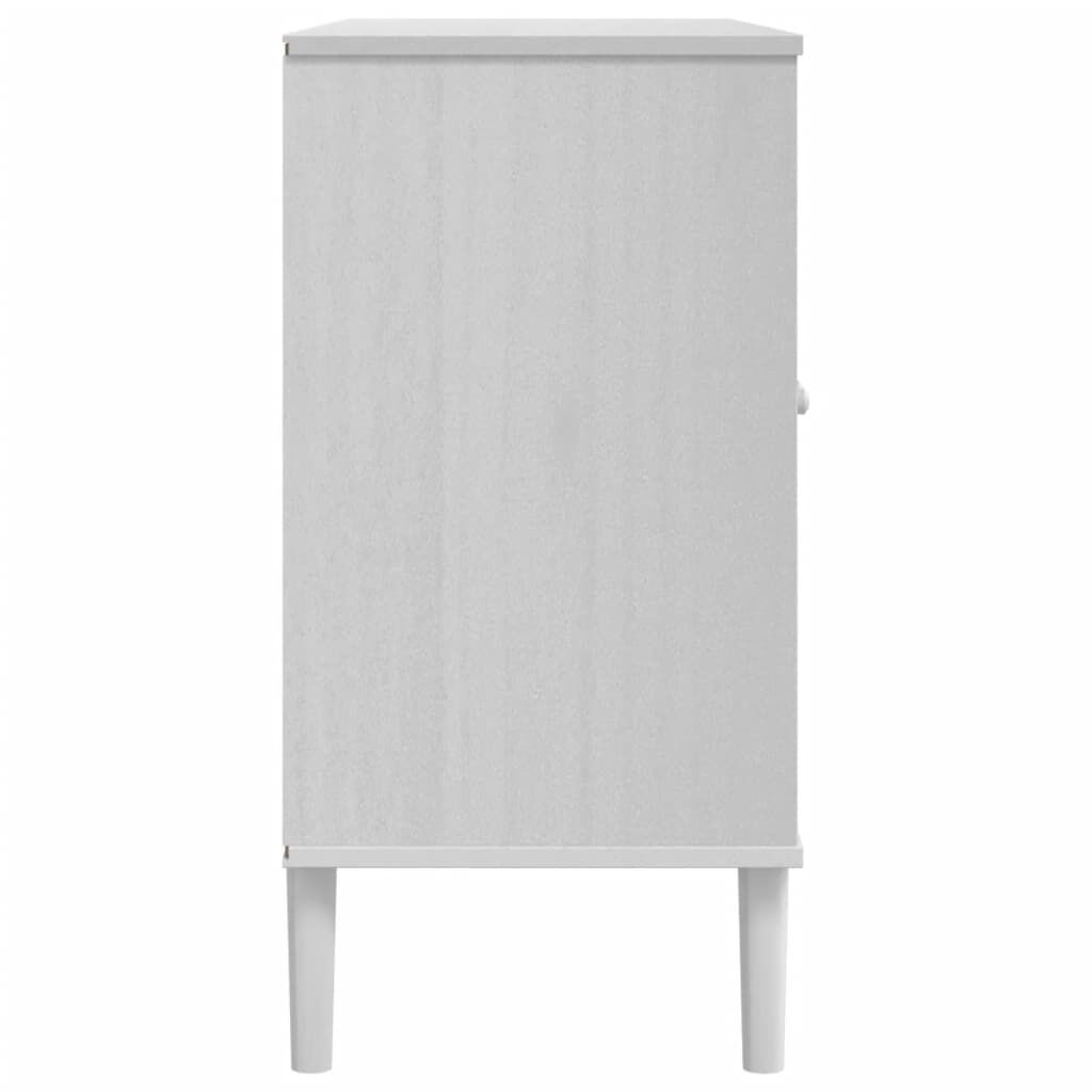 vidaXL Sideboard SENJA Rattan Look White 112x40x80cm Solid Wood Pine