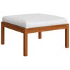 vidaXL 10 Piece Garden Lounge Set with Cushions Cream Wood Acacia&Rope