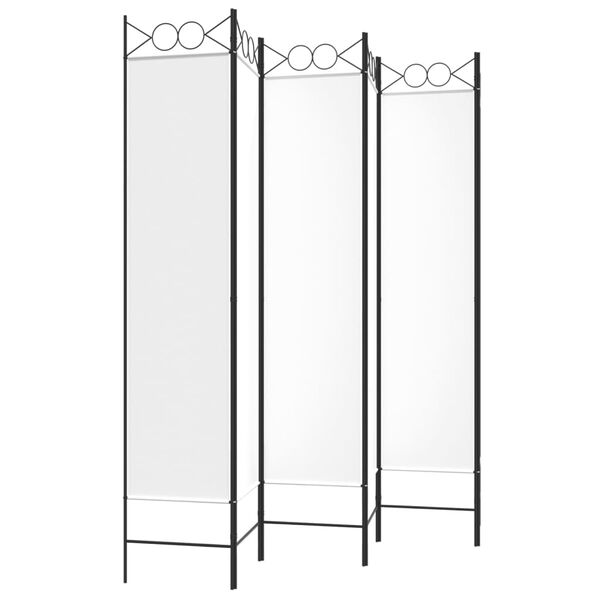 vidaXL 6-Panel Room Divider White 240x200 cm Fabric