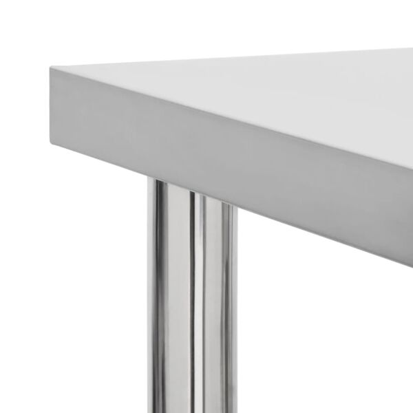 vidaXL Kitchen Work Table with Wheels 60x30x85 cm Stainless Steel