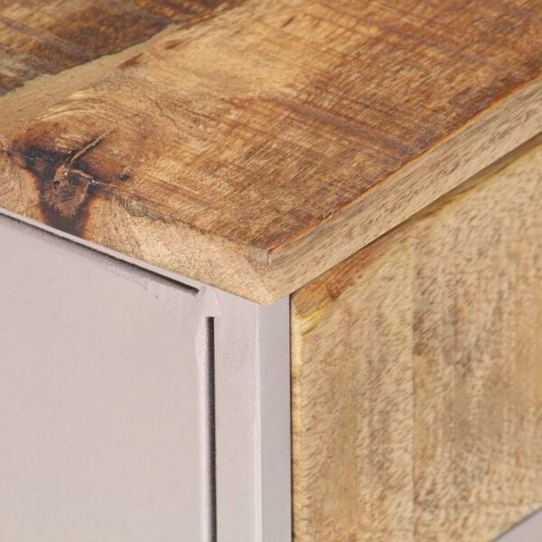 vidaXL Bedside Cabinet 40x30x50 cm Rough Mango Wood