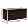 vidaXL Garden Raised Bed Brown 100x40x45 cm Galvanised Steel