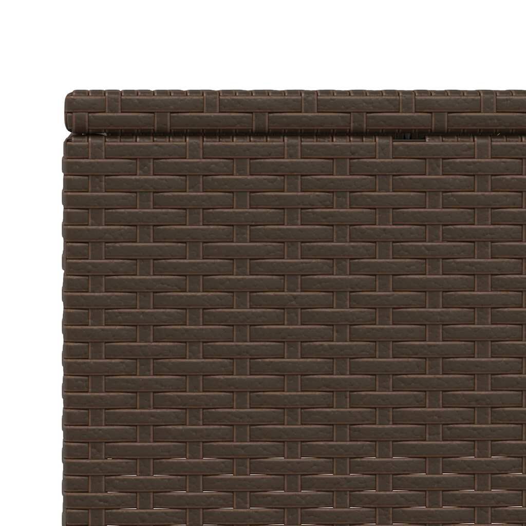 vidaXL Sunbed with Floating Cushion Brown Poly Rattan