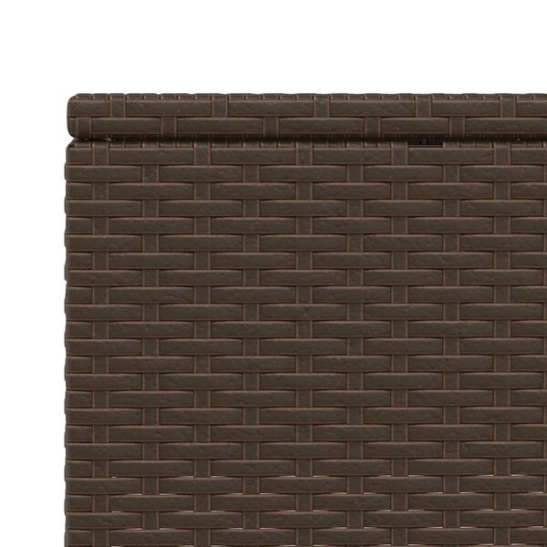 vidaXL Sunbed with Floating Cushion Brown Poly Rattan