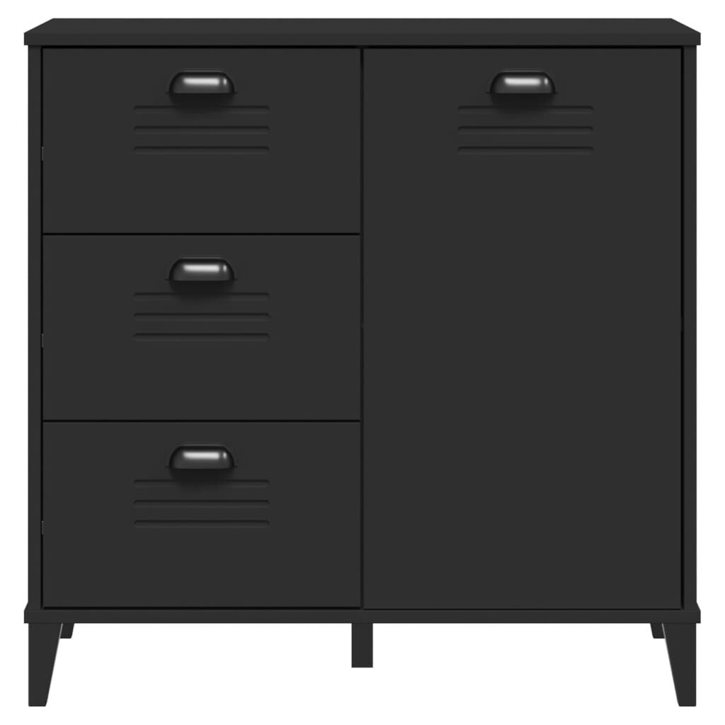 vidaXL Sideboard VIKEN Black 80x40x80 cm Engineered Wood