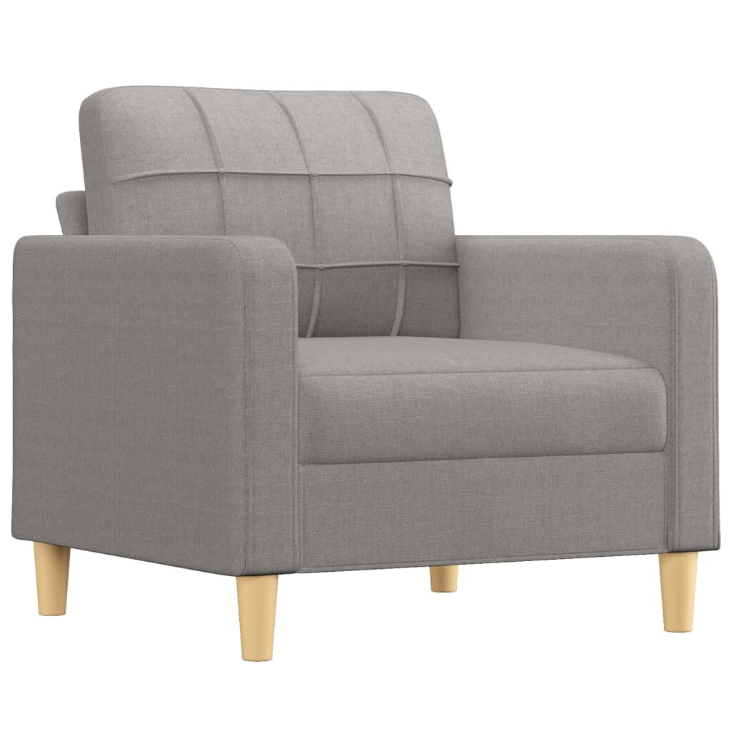 vidaXL Sofa Chair Light Grey 60 cm Fabric