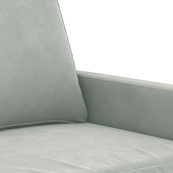 vidaXL 2-Seater Sofa Light Grey 120 cm Velvet