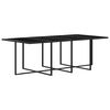 vidaXL 9 Piece Outdoor Dining Set with Cushions Poly Rattan Grey