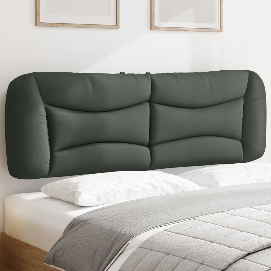 vidaXL Headboard Cushion Dark Grey 152 cm Queen Fabric