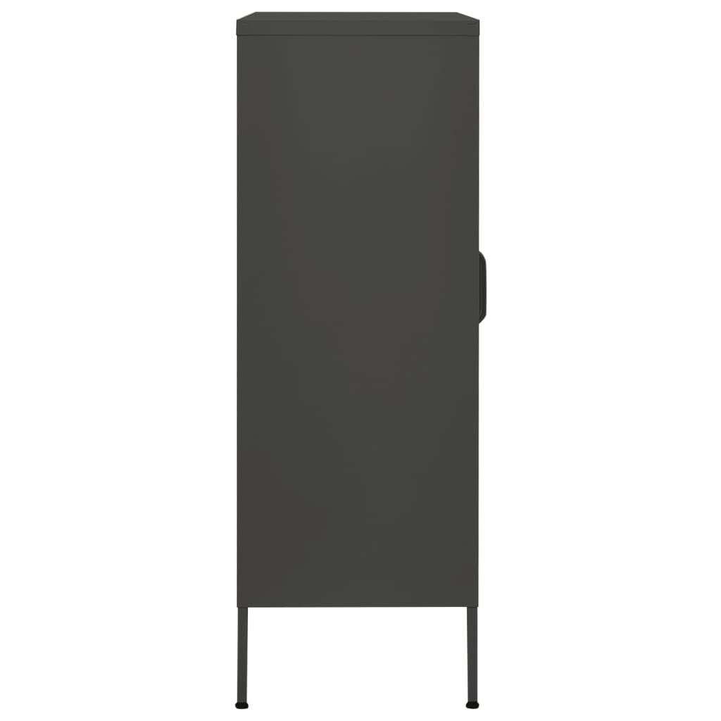 vidaXL Storage Cabinet Anthracite 80x35x101.5 cm Steel