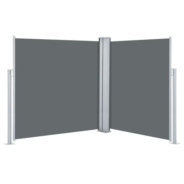vidaXL Patio Retractable Double Side Awning 170x600 cm Anthracite