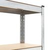 vidaXL Storage Shelves 3 pcs Silver 75x30x172 cm Steel and MDF