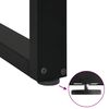 vidaXL Coffee Table Legs U-Shaped 2 pcs Black 28x(42-43) cm Steel