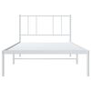vidaXL Metal Bed Frame without Mattress with Headboard White 100x190cm