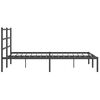 vidaXL Metal Bed Frame without Mattress with Headboard Black 150x200cm