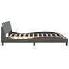 vidaXL Bed Frame "Dover" Dark Grey 193x203 cm Fabric