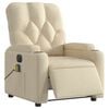 vidaXL Electric Massage Recliner Chair Cream Fabric