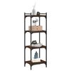 vidaXL Bookcase 4-Tier Brown Oak 40x30x120 cm Engineered Wood