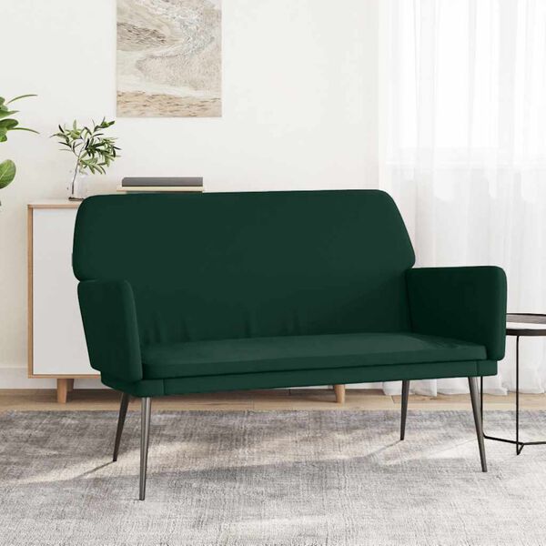 vidaXL Bench Dark Green 108x79x79 cm Velvet