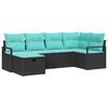vidaXL Sofa Set with Cushion 4 pcs Poly Rattan