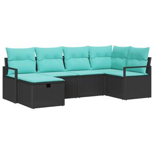 vidaXL Sofa Set with Cushion 4 pcs Poly Rattan