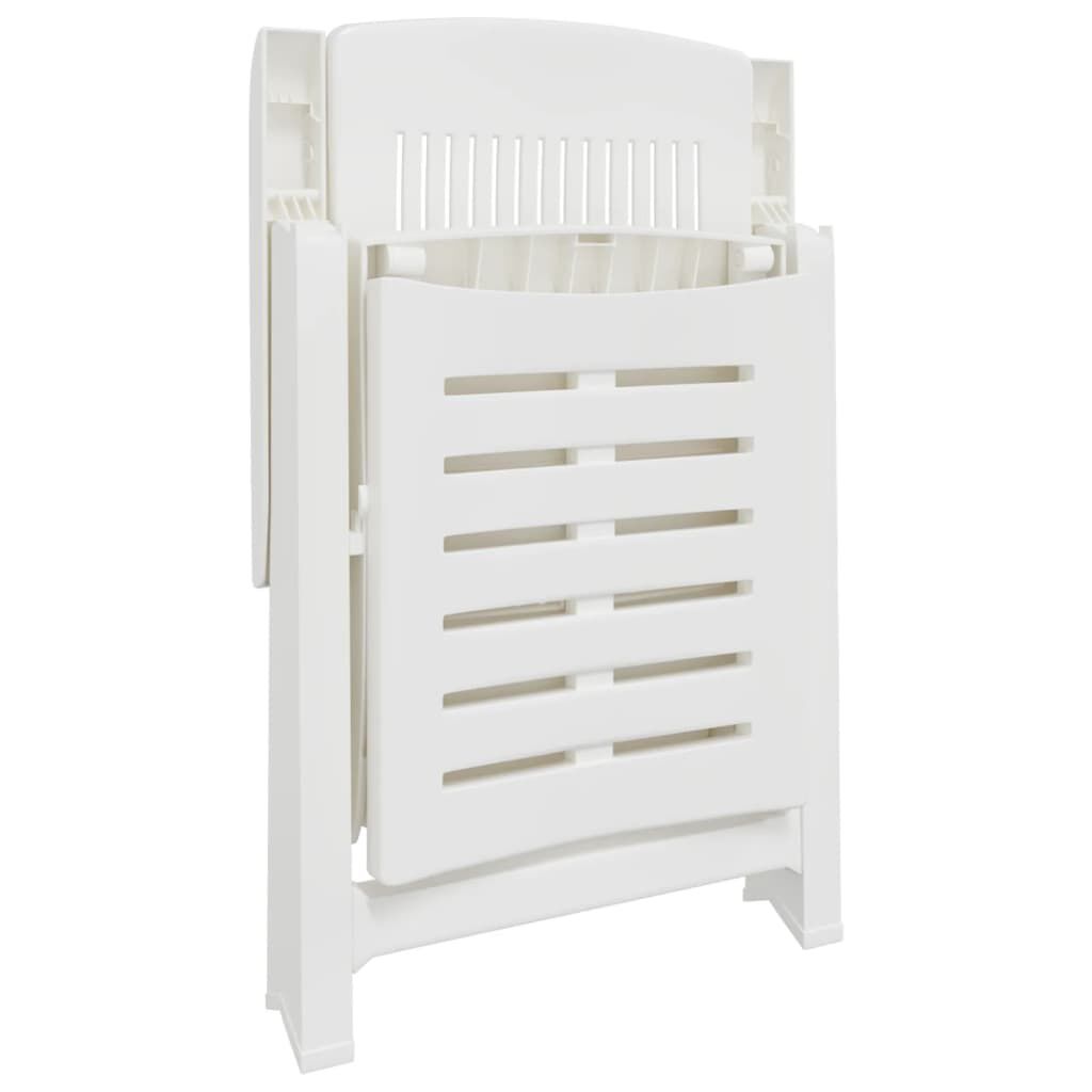 vidaXL Sun Lounger White Plastic