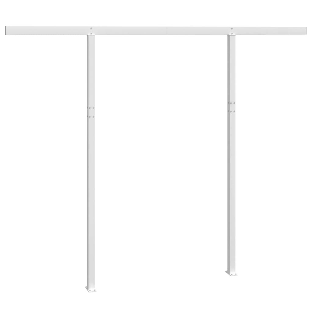 vidaXL Awning Post Set White 300x245 cm Iron