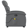 vidaXL Stand up Massage Recliner Chair Grey Faux Leather