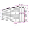 vidaXL Garden Shed Green 191x470x198 cm Galvanised Steel