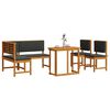 vidaXL Garden Bench Set 4 pcs Brown Solid Acacia Wood