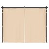vidaXL Gazebo with Curtains 3x3 m Cream Steel