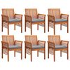 vidaXL 7 Piece Outdoor Dining Set with Cushions Solid Wood Acacia
