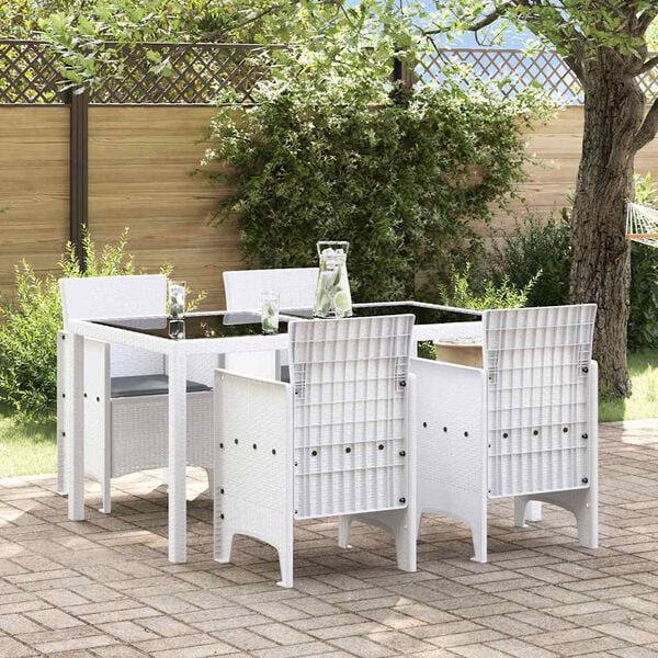 vidaXL Garden Chair 4 pcs White 53 x 49 x 85 cm Polypropylene