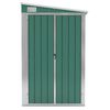 vidaXL Wall-mounted Garden Shed Green 118x382x178 cm Galvanised Steel