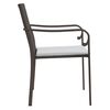 vidaXL Garden Chairs with Cushions 4 pcs Brown 56x59x84 cm Poly Rattan