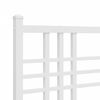 vidaXL Metal Bed Frame without Mattress with Headboard White 193x203cm