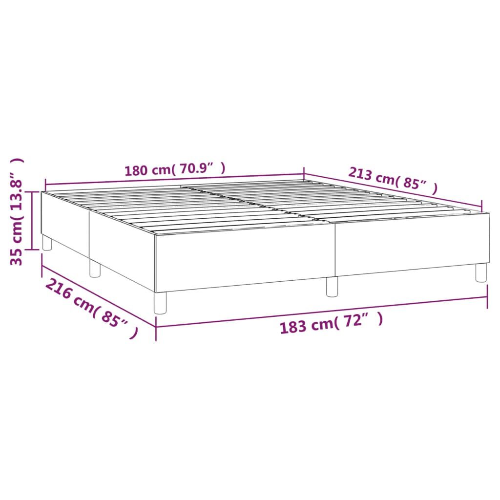 vidaXL Bed Frame without Mattress Light Grey California King Fabric (US Only)